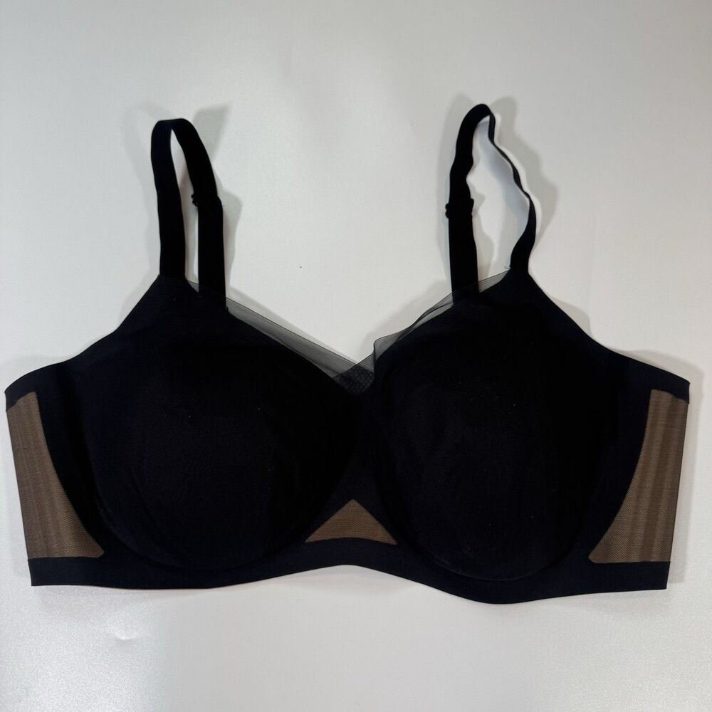 HoneyLove Crossover Bra Women's 2X Black Wireless Removable Pads - Picture 2 of 7